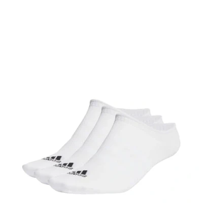 Afbeelding van adidas Unisex Thin and Light No Show Sokken, 3 paar, wit/zwart, 10,5 12,5