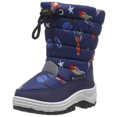 Afbeelding van Playshoes Sneeuwschoenen Classic Winterlaarzen voor kinderen, gevoerd, met binnenvoering, Marine Space
