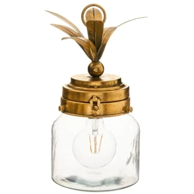 Afbeelding van Atmosphera Tafellamp Ananas D16x32cm Batterij niet inbegrepen Goud