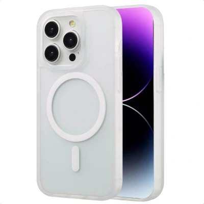 Afbeelding van imoshion Hoesje Geschikt voor iPhone 14 Pro Color Guard Backcover MagSafe Wit