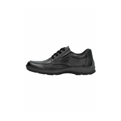 Afbeelding van Rieker Halbschuhe Veterschoenen, Heren, Maat: 44, Nero schwarz 00 Leer