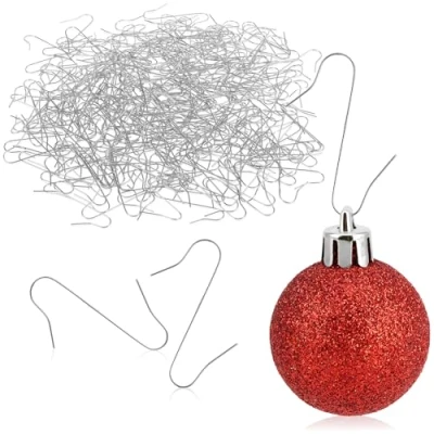 Afbeelding van COM FOUR® 300 x haken voor kerstboomdecoratie, dubbele kerstdecoratie