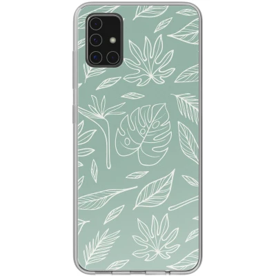 Afbeelding van imoshion hoesje Geschikt voor Samsung Galaxy A51 Siliconen Design Meerkleurig / Leaves Line Art
