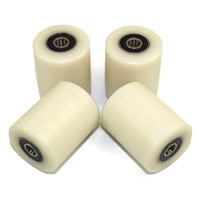 Afbeelding van Set van 4 polyamide nylon rollen, cm diameter, 50 breed, 0,8 kogellagers, nauwkeurig vervaardigd in de EU (40 8)