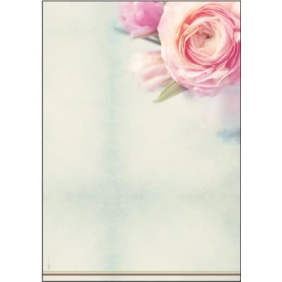 Afbeelding van Designpapier Sigel A4 90grs Rose Garden pak 50 vel