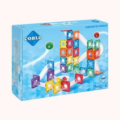 Afbeelding van Coblo Magnetische tegels Knikkerbaan 100 stuks