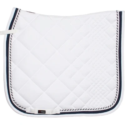 Image de Catago Tapis de Selle Diamond Dressage blanc/marine Full