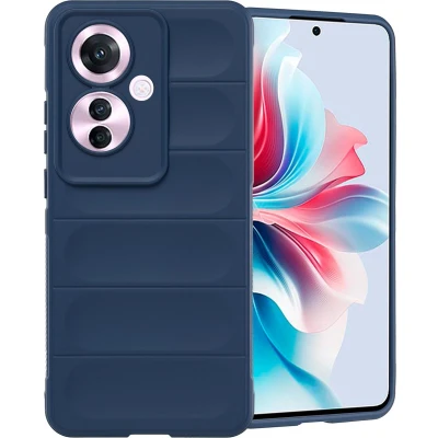 Afbeelding van imoshion Hoesje Geschikt voor Oppo Reno 11 F Siliconen EasyGrip Backcover Donkerblauw