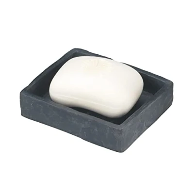 Afbeelding van Zeephouder Wenko Slatrock Polyresin Antraciet 2,7x9,4x11,2cm