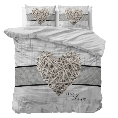 Afbeelding van Sleeptime Home is Heart Dekbedovertrek Lits Jumeaux 240X200/260 + 2 x kussenslopen 60x70 Wit