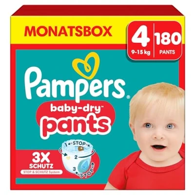 Afbeelding van Pampers Baby Dry Luierbroekjes Maat 4 (9 15 kg) 180 stuks