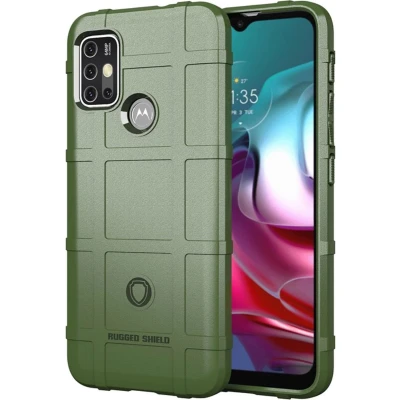 Afbeelding van iMoshion Hoesje Geschikt voor Motorola Moto G30 / G20 G10 Power Siliconen Rugged Shield Backcover Groen