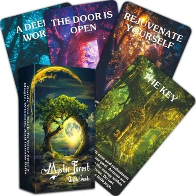 Afbeelding van BAIYOOBAI Mystiek betoverd bos orakelkaarten, mystieke gids en inspiratie voor het magische rijk van de natuur, Oracle Wijsheid kaarten beginners