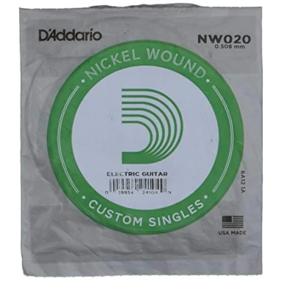 Afbeelding van D&#039;Addario NW020 nikkel omwonden Enkele snaar voor gitaar