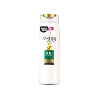 Afbeelding van Pantene Pro V Glad &amp; zijdeachtig shampoo voor weerbarstig haar, verpakking van 6 stuks (6 x 300 ml), dames, haarverzorging glans, anti kroes shampoo, zonder siliconen, beauty