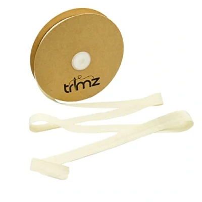 Afbeelding van Trimz 10 mm x 50 m visgraatlint 100% katoen natuur
