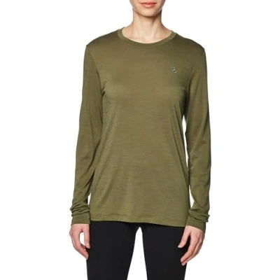 Afbeelding van Abisko Wool LS Shirt Dames Laurel Green 300 M Groen Outdoor