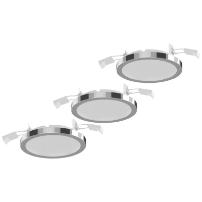 Afbeelding van LightMe LM85660 Aqua LED inbouwlamp Set van 3 stuks GX53 18 W Chroom