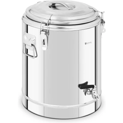 Afbeelding van Royal Catering Thermische transportcontainer van roestvrij staal 30 L met aftapkraan