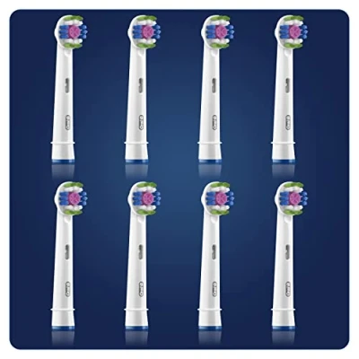 Afbeelding van Oral b Replacement brush heads (eb18) 3d white 8ct 80339420