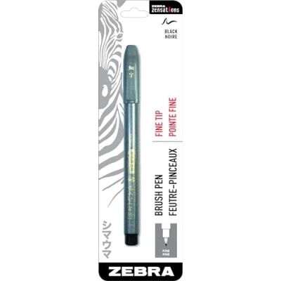 Afbeelding van Zebra Pen Zensations penseelstift, fijne penseelpunt, watervaste zwarte inkt