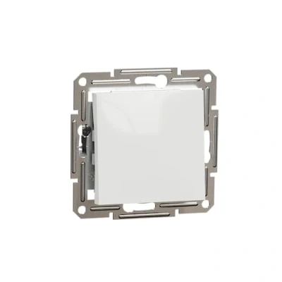 Image de Schneider Electric Asfora EPH0170121D Interrupteur marche/arrêt, 10 AX 250 V, encastré, bornes à vis, blanc