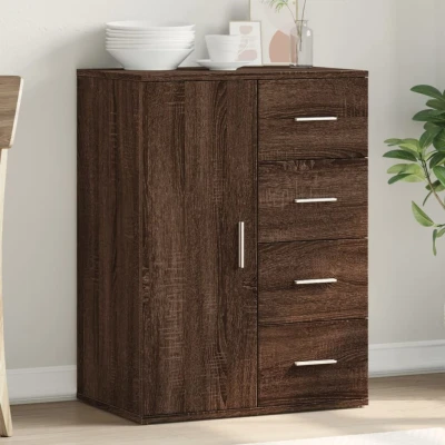 Afbeelding van Dressoir 59x39x80 cm bewerkt hout bruin eikenkleur