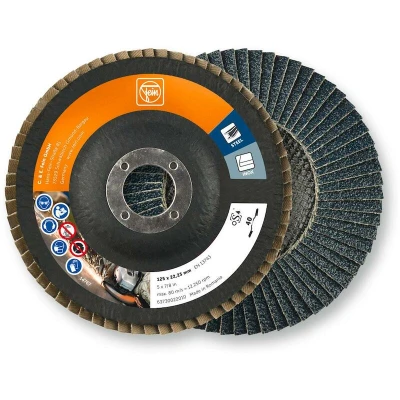 Image de FEIN 63730022010 disque à lamelles conique, 125 mm x 22,23 mm, grain 40 (10 pcs.)