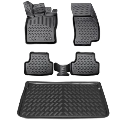 Afbeelding van ELMASLINE 3D rubberen matten en kofferbakmat voor Opel Astra K Break (ST) vanaf 2015