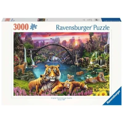 Afbeelding van Puzzel Ravensburger Tigers in the lagoon 3000 Onderdelen
