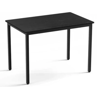 Afbeelding van VASAGLE Bartafel, keukentafel, 70 x 110 77 cm, eettafel voor 4 personen, woonkamertafel, kantoor, eetkamer, industriële stijl, houtzwart en matzwart KDT081B02