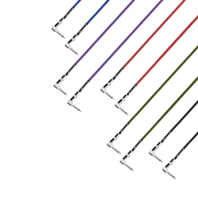 Afbeelding van Adam Hall Pedalboard patchkabel TS gehoekt, 0,9 m, 5 stuks