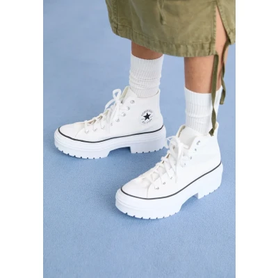 Afbeelding van Converse Chuck Taylor ALL STAR Lugged HEEL Platform Sneakers hoog, Dames, Maat: 37, White/black/egret Textiel