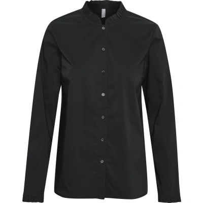 Afbeelding van Culture Antoinett Overhemdblouse, Dames, Maat: 40, Black