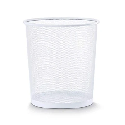 Afbeelding van Zeller Waste Paper Basket, mesh, white