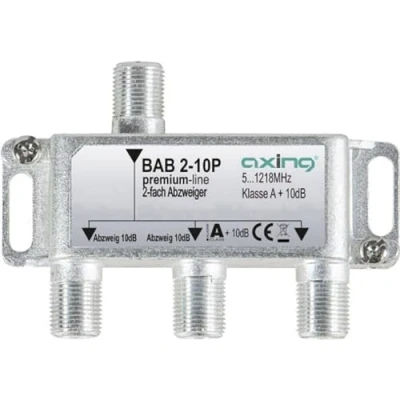 Image de Axing bab 2?10p dérivateur 2 directions 10 db la télévision par câble catv multimédia dvb t2 classe a + db, 5?1218 mhz métal