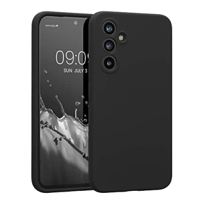 Afbeelding van kwmobile telefoonhoesje geschikt voor Samsung Galaxy A54 5G TPU backcover met siliconen coating Smartphone case in mat zwart