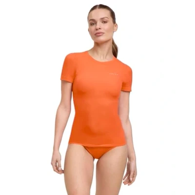 Afbeelding van FALKE Ultralight Cool sneldrogend functioneel materiaal shirt met korte mouwen dames oranje maat S