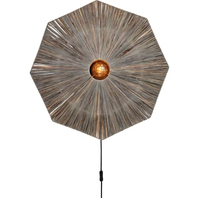 Afbeelding van GOOD&amp;MOJO Wandlamp Panama Donker grijs 65x7x65cm