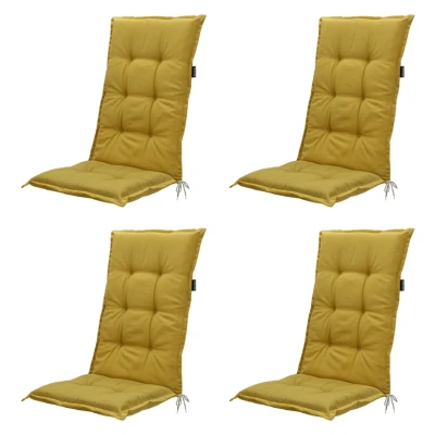 Afbeelding van Madison Tuinkussen Lage Rug Panama Yellow 105x50cm 4 Stuks