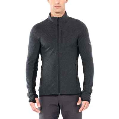 Afbeelding van Icebreaker Merino Descender LS ZIP Fleecejas, Heren, Maat: Small, Black
