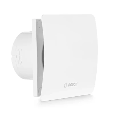 Image de Bosch Ventilateur de Salle Bain 1500 DH W 100 mm Pour Ventilation dans la Bains et les Toilettes, Contre l&#039;Humidité Moisissure Avec Hygromètre Minuterie 100mm Diamètre