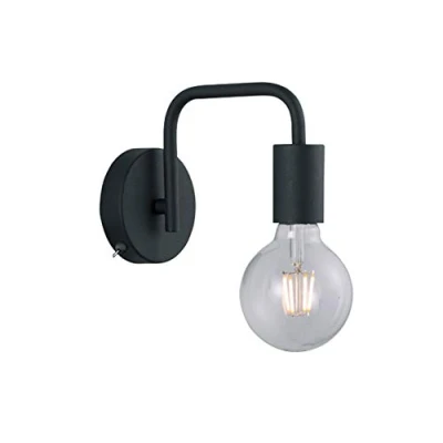 Afbeelding van TRIO DIALLO Wandlamp Mat zwart E27 Binnenverlichting