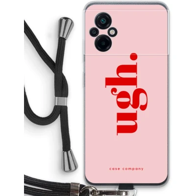 Afbeelding van Case Company® hoesje met Koord geschikt voor Xiaomi Poco M5 Ugh Telefoonhoesje Zwart Bescherming aan alle Kanten en Over de Schermrand