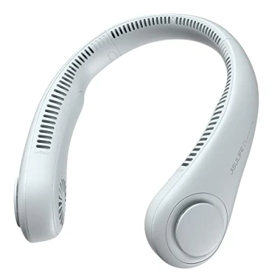 Afbeelding van Jisulife Draagbare nekventilator, handsfree, oplaadbaar, bladloos, 4000 mAh, persoonlijke ventilator, hoofdtelefoonontwerp, USB aangedreven bureauventilator, 78