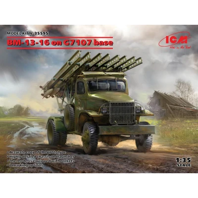 Afbeelding van 1:35 ICM 35595 BM 13 16 on G7107 base Truck Plastic Modelbouwpakket