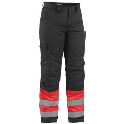 Image de Pantalon haute visibilité hiver rouge fluorescent/noir