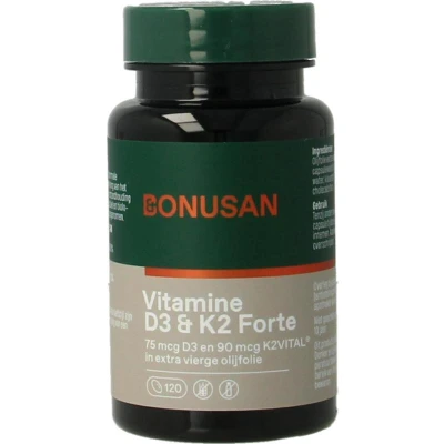 Afbeelding van Vitamine D3 &amp; K2 Forte 120 Softgels Default Title