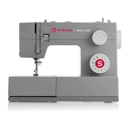 Afbeelding van Singer Heavy Duty 4411 Mechanische Naaimachine 11 sticks, 1100 steken per minuut, Bovenlader Klosje, Stalen Onderplaat, Verstelbare Steekdruk