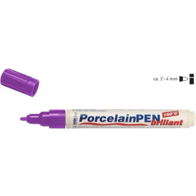Afbeelding van Hobby Line Paarse Porcelain Pen Glas en porseleinstift op waterbasis geschikt voor glas, porselein, metaal keramiek